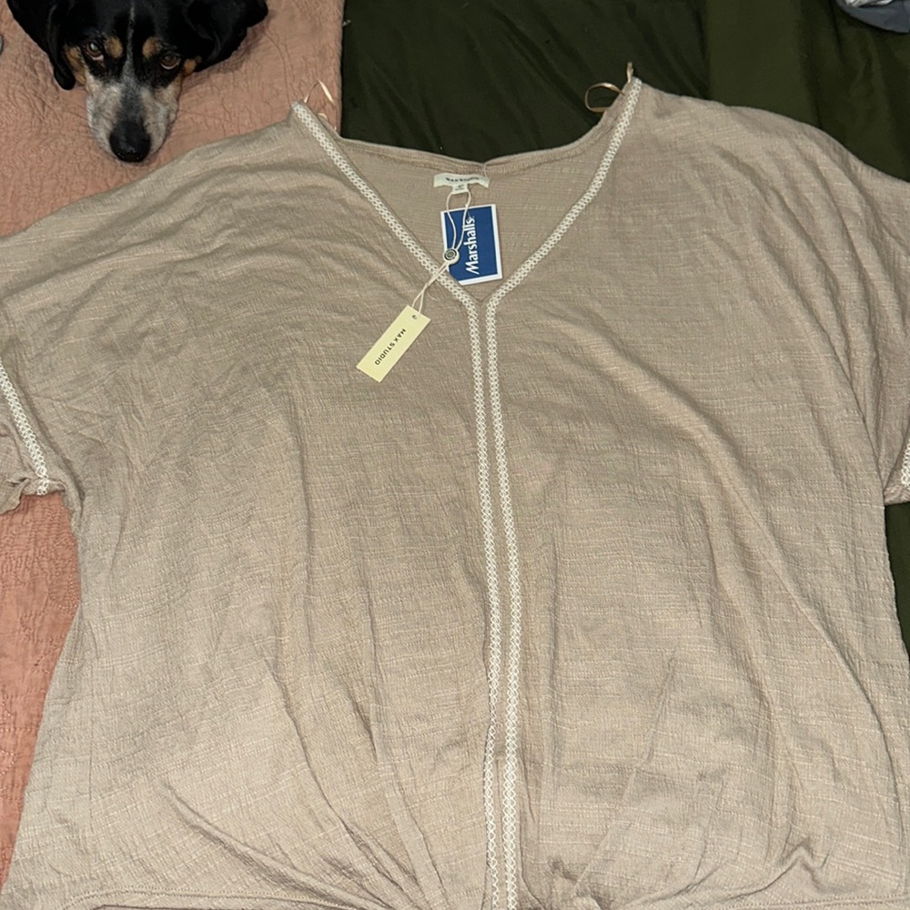 New Womens Max Studio Blouse with tie